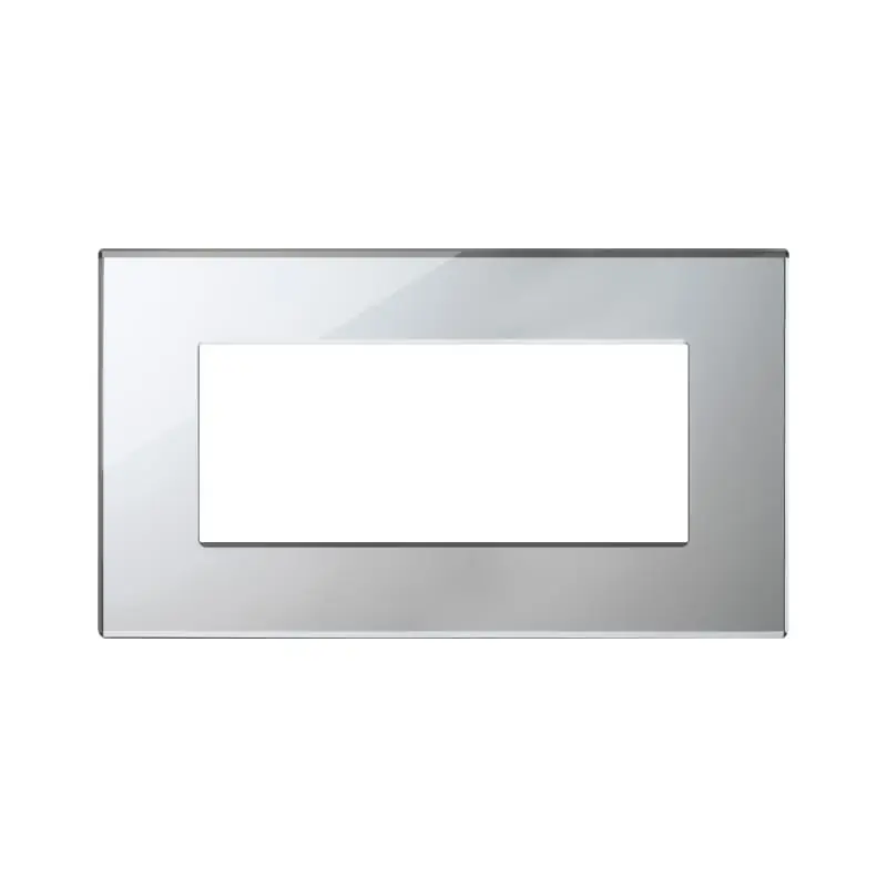 Placca 5M BS argento ghiaccio - Vimar 22649.75