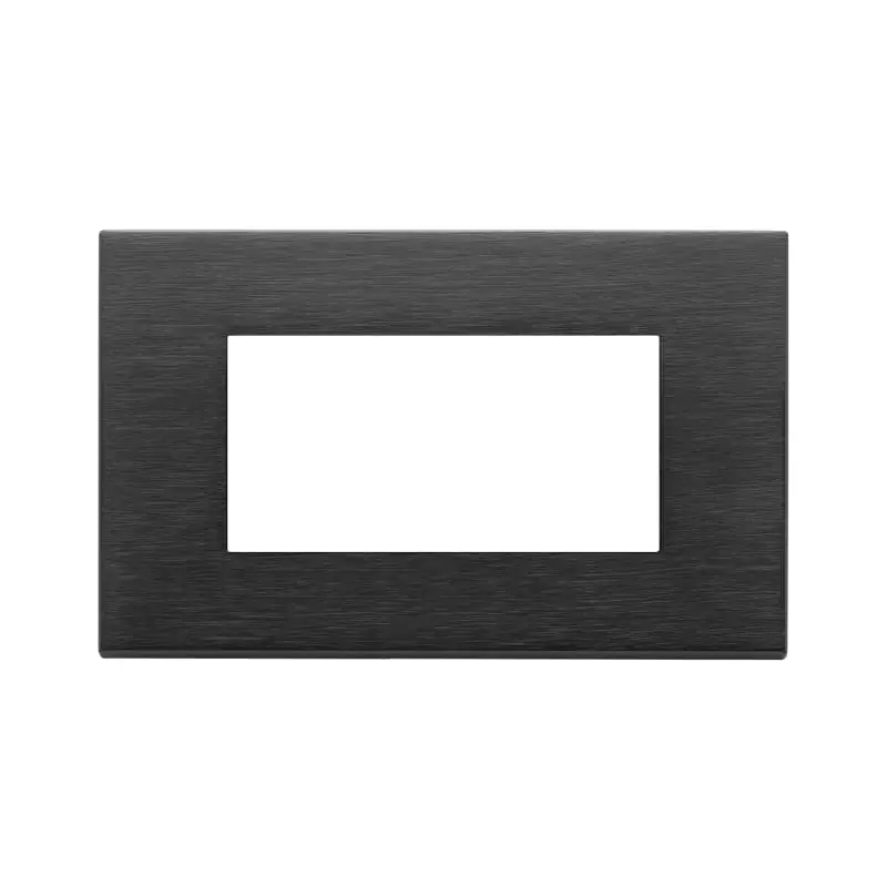 Placca 4M nero spazzolato - Vimar 22654.13
