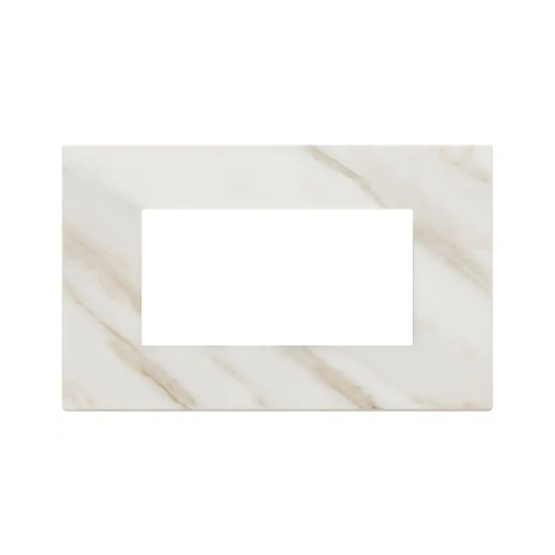 Placca 4M bianco Calacatta - Vimar 22654.51