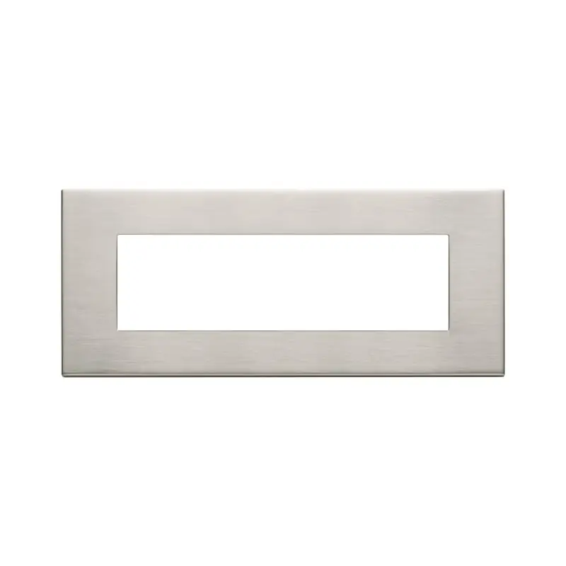 Placca 7M nichel spazzolato - Vimar 22657.11