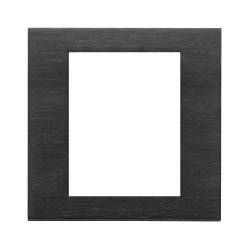 Placca 8M nero spazzolato - Vimar 22668.13