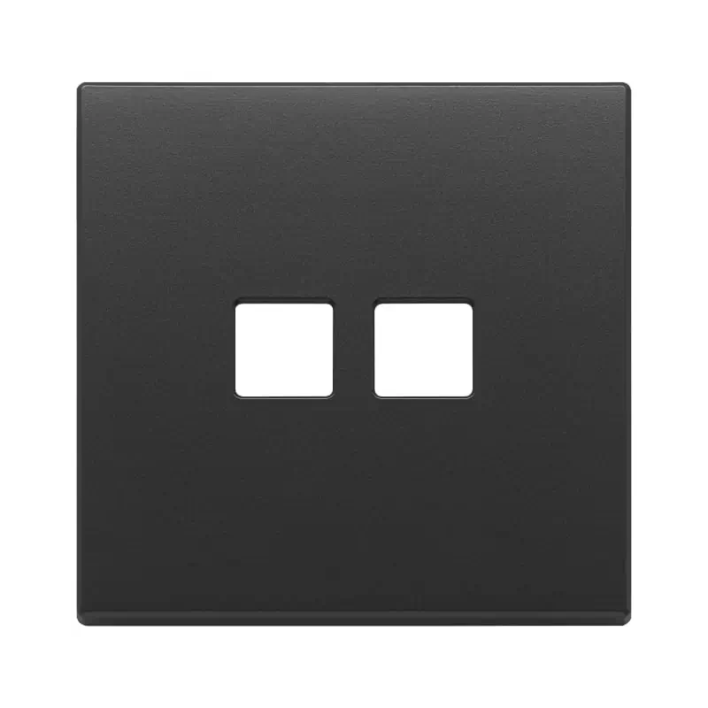 Placca 2Mx2 Flat grigio antracite - Vimar 22682.2.03