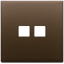 Placca 2Mx2 Flat bronzo scruro spazz. - Vimar 22682.2.12