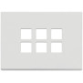 Placca 3Mx6 Flat bianco matt - Vimar 22693.01