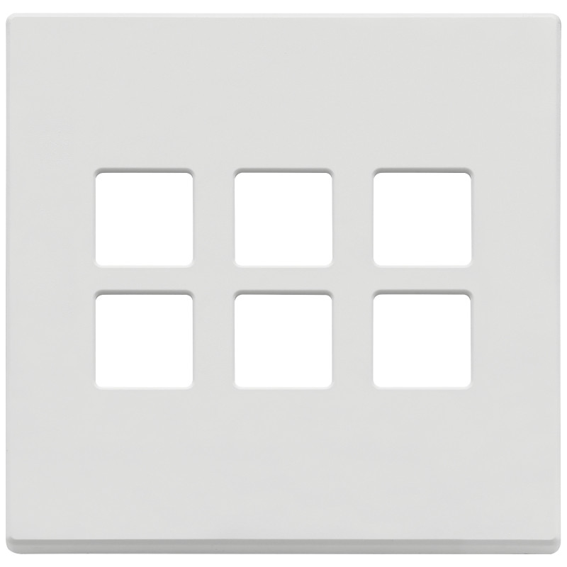 Placca 3Mx6 Flat BS bianco matt - Vimar 22695.01
