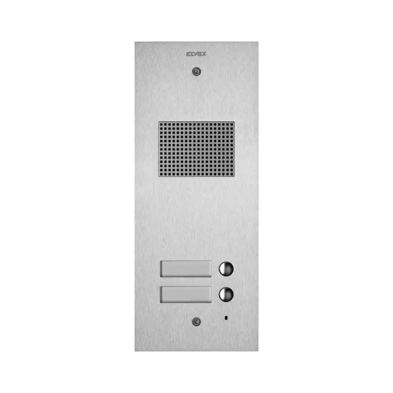 Placca Steely 2F+ audio 2 puls. acciaio - Vimar 41502