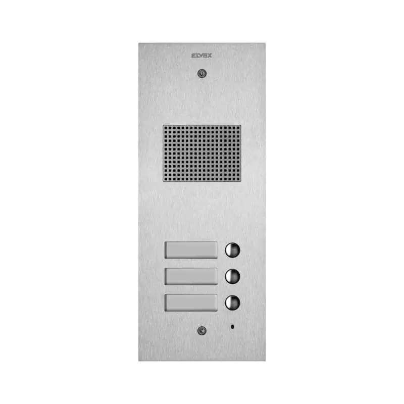 Placca Steely 2F+ audio 3 puls. acciaio - Vimar 41503