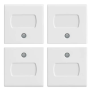 Quattro mezzi tasti 1M etichetta bianco - Vimar R14841.5