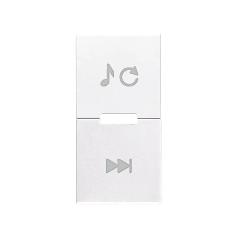 Tasto 1M cambio sorgente/traccia bianco - Vimar R20531.23.B