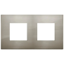 Placca 4M (2+2)int71 CL acciaio spazz - Vimar 19643.08