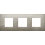 Placca 6M (2+2+2)int71 CL acciaio spazz - Vimar 19644.08
