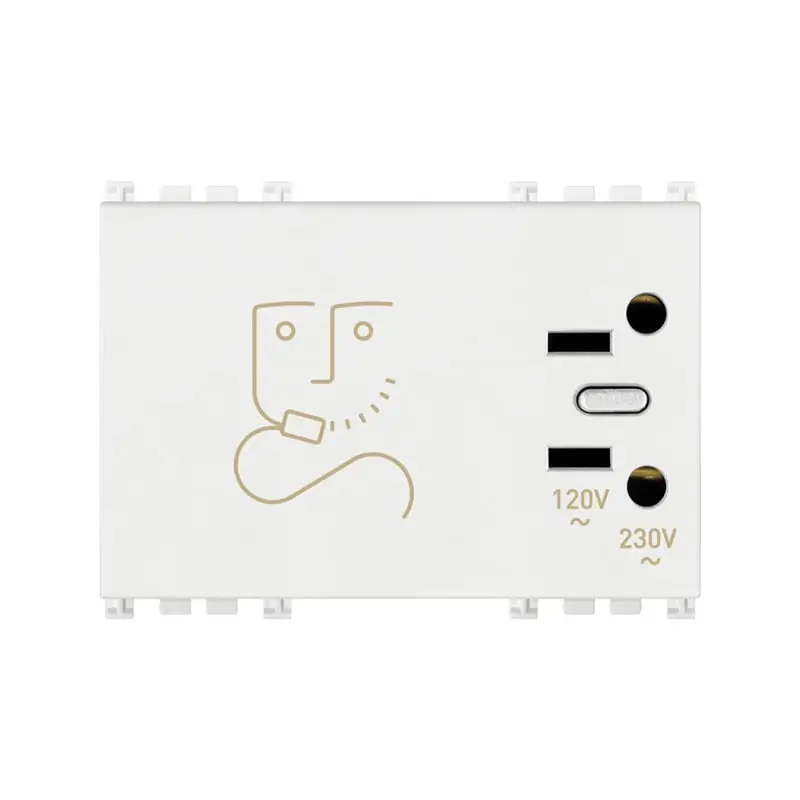 Presa rasoio 230V antibatterico bianco - Vimar 19290.AB.B