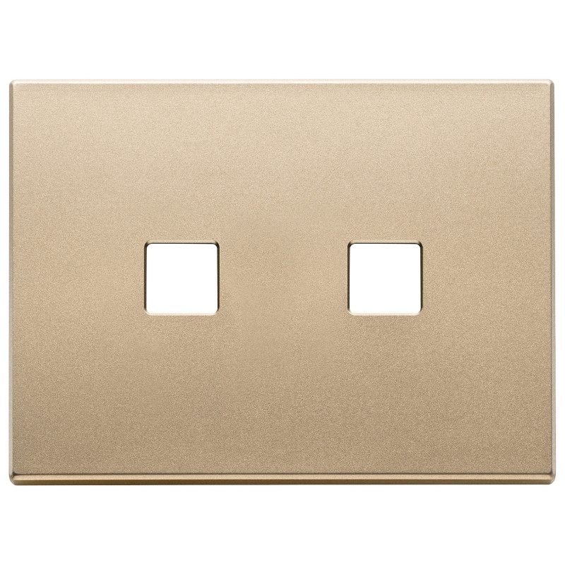 Placca 3Mx2 Flat oro satinato - Vimar 22683.2.88