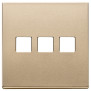 Placca 3Mx3 BS Flat oro satinato - Vimar 22685.3.88