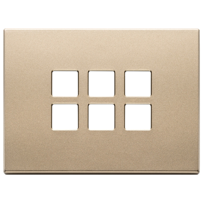 Placca 3Mx6 Flat oro satinato - Vimar 22693.88
