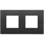 Placca 4M (2+2)int71 nero spazzolato - Vimar 22643.13