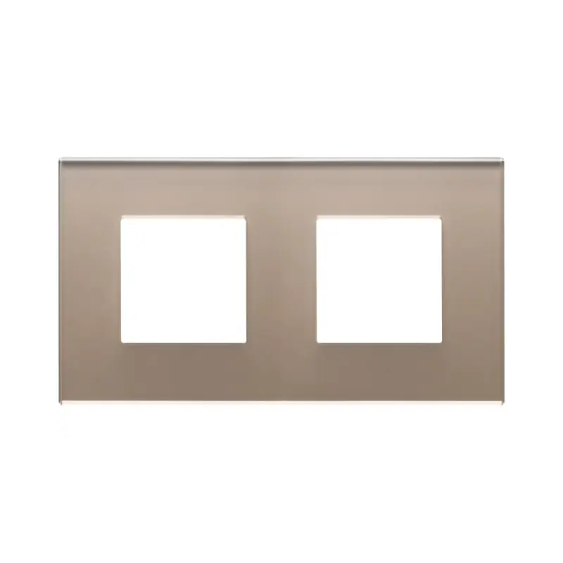 Placca 4M (2+2)int71 opale bruno - Vimar 22643.77