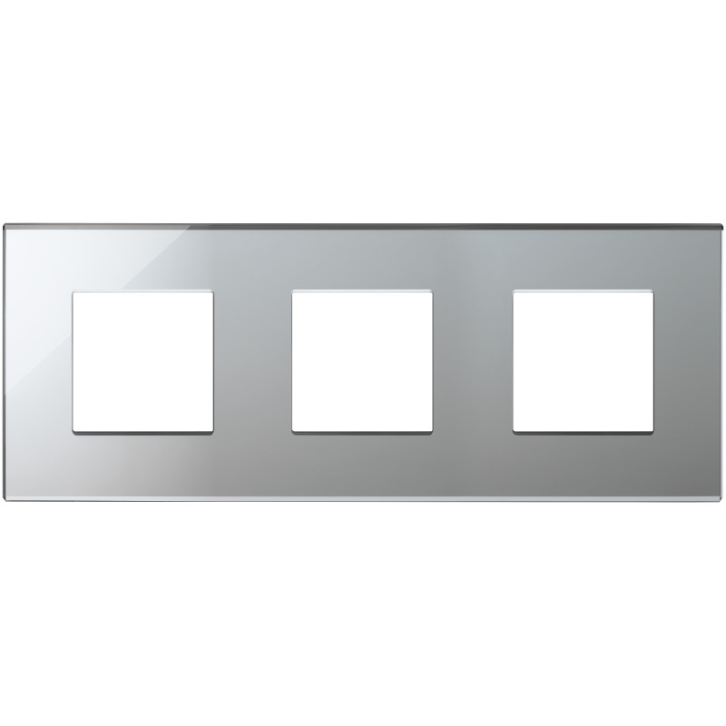 Placca 6M (2+2+2) int71 argento ghiaccio - Vimar 22644.75