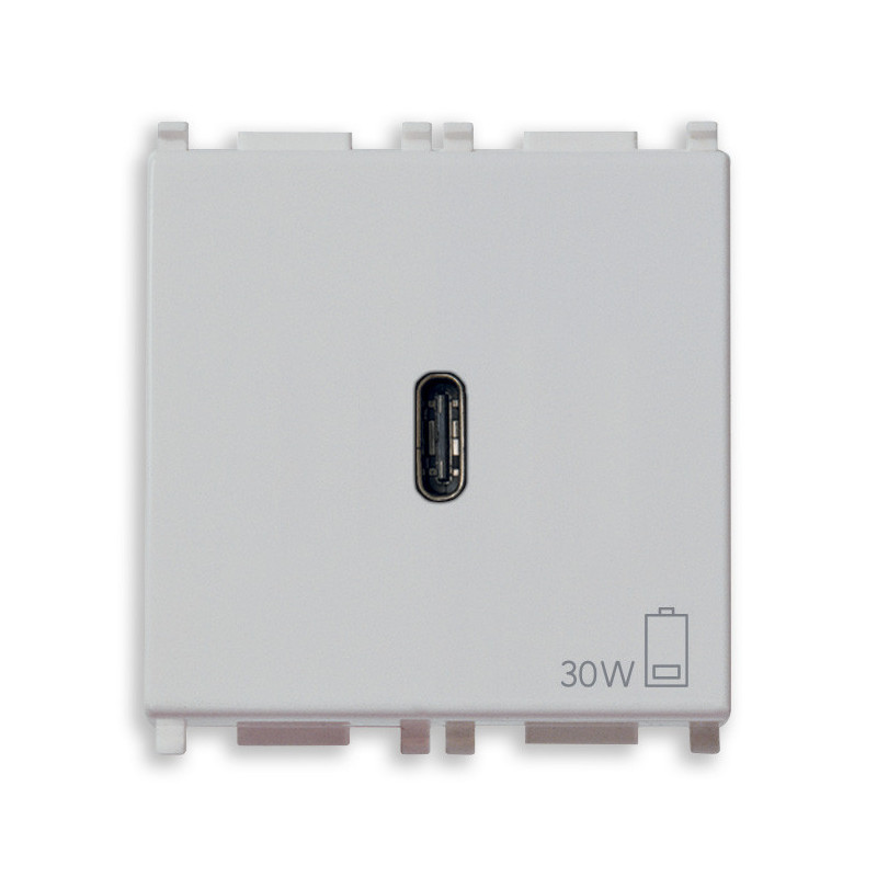 Alimentatore USB C PD 30W Silver - Vimar 14298.SL