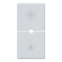 Due mezzi tasti 1M dimmer Silver - Vimar 14755.3.SL