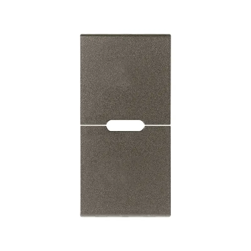 Due mezzi tasti 1M neutro pers. Metal - Vimar 19755.M