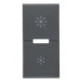 Due mezzi tasti 1M dimmer grigio - Vimar 20755.3