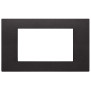 Placca 4M nero - Vimar 30654.02