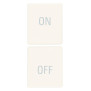 Due mezzi tasti 1M simboli ON/OFF bianco - Vimar 31480.YB