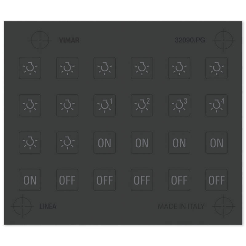 Foglio etichette XT 1M pers. nero - Vimar 32090.PG