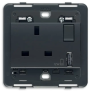 Presa 2P+T 13A BS + int. + USB A grigio - Vimar 20223.A