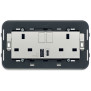 2 prese 2P+T 13A BS +int +USB A+C Next - Vimar 20224.AC.N