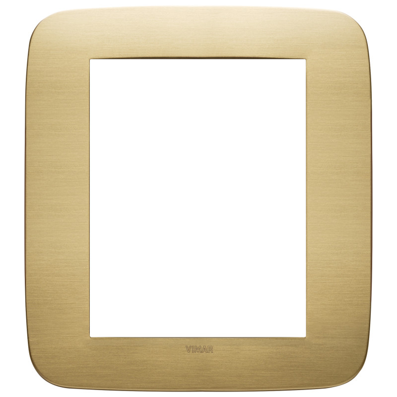 Placca Round 8M ottone spazzolato - Vimar 19698.12.01