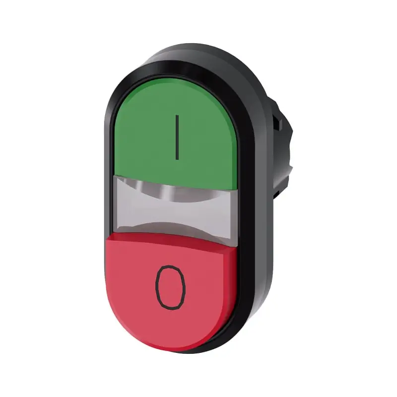 PULS. DOPPIO PIATT VERDE-SPORG ROSSO I-O - SIEMENS 3SU10003BB420AK0