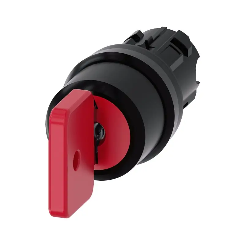 SEL.KEY 73037 ROSSO 3POS I-0-II, 0+I - SIEMENS 3SU10004FL510AA0