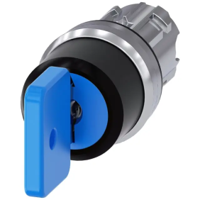 SEL.KEY 73038 AZZURRO 3POS I-0-II, 0 - SIEMENS 3SU10504GL010AA0