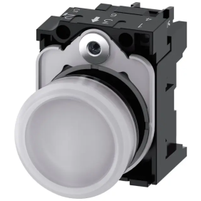 IND.LUM.BIANCO LENTE LISCIA LED 24V UC - SIEMENS 3SU11026AA601AA0