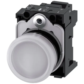 IND.LUM.BIANCO LENTE LISC.MOLL.LED 24V DC - SIEMENS 3SU11026AA603AA0