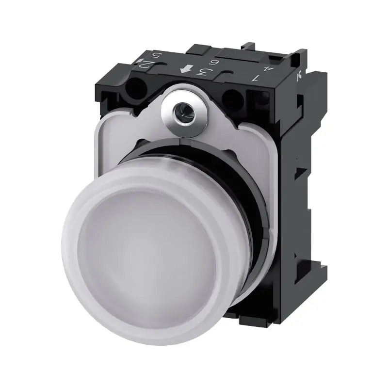 IND.LUM.BIANCO LENTE LISCIA LED 110V AC - SIEMENS 3SU11036AA601AA0