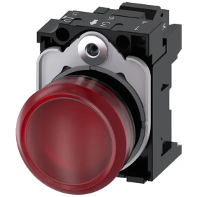 IND.LUM.ROSSO LENTE LISC.MOLL.LED 230V AC - SIEMENS 3SU11066AA203AA0
