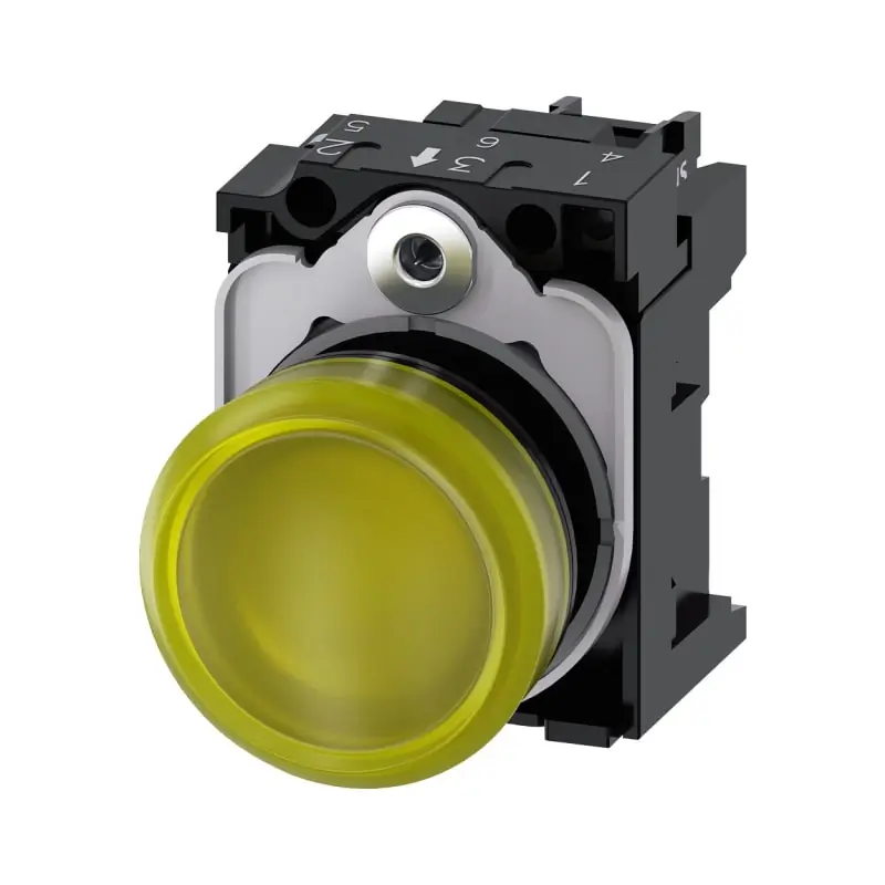 IND.LUM.GIALLO LENTE LISCIA LED 230V AC - SIEMENS 3SU11066AA301AA0