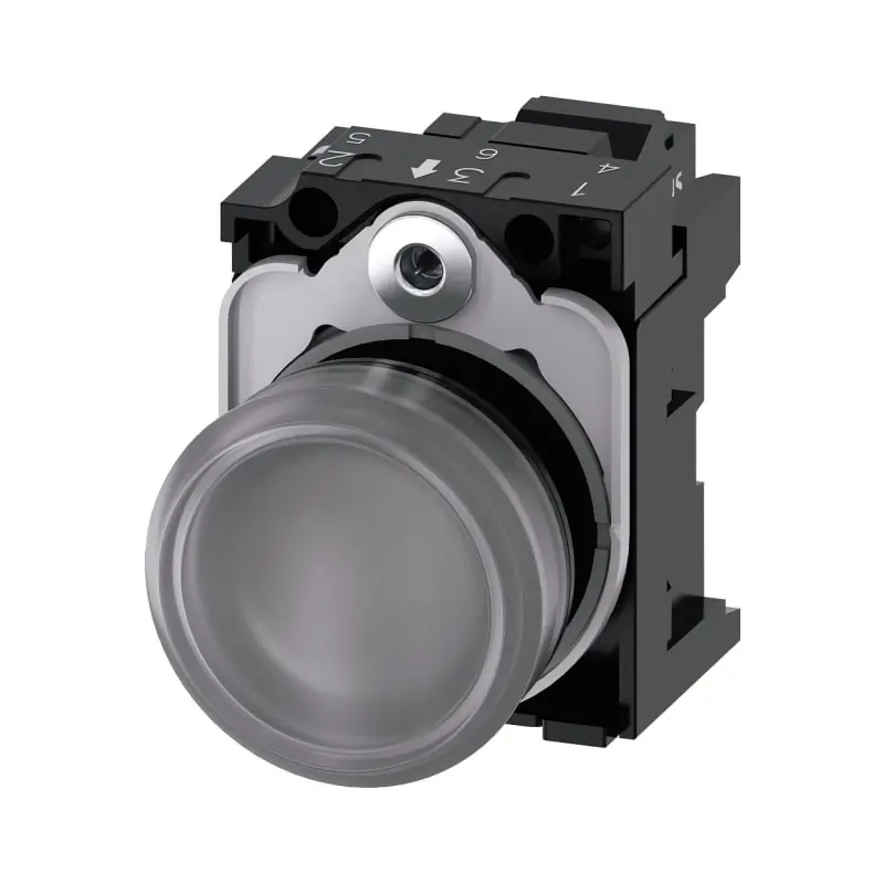 IND.LUM.TRASP.LENTE LISC.MOLL.LED 230V AC - SIEMENS 3SU11066AA703AA0