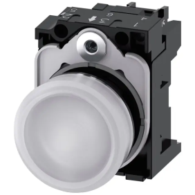 IND.LUM.BIANCO LENTE LISCIA LED 24V UC - SIEMENS 3SU11526AA601AA0