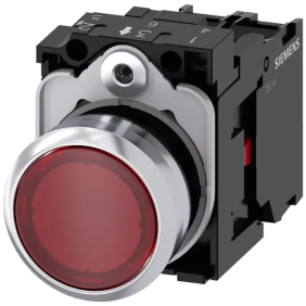 PULS.LUM.PIATTO ROSSO LED 230V AC 1NC - SIEMENS 3SU11560AB201CA0