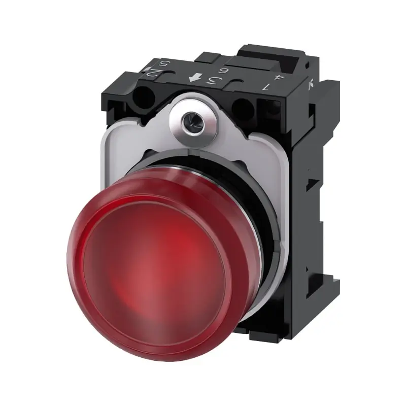 IND.LUM.ROSSO LENTE LISC.MOLL.LED 230V AC - SIEMENS 3SU11566AA203AA0