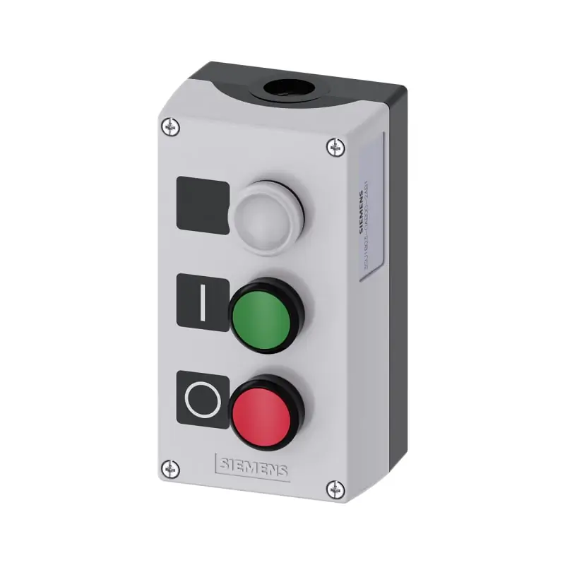 PULSANTIERA COMPLETA GRIGIA 3 FORI - SIEMENS 3SU18030AB002AB1