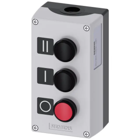 PULSANTIERA COMPLETA GRIGIA 3 FORI - SIEMENS 3SU18030AD002AB1