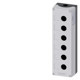 PULSANTIERA VUOTA GRIGIA 6 FORI - SIEMENS 3SU18560AA000AB1