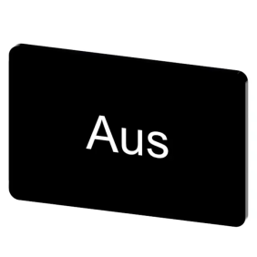 TARGH.ADES. NERA 17,5X27MM SCRIT. AUS - SIEMENS 3SU19000AD160AC0