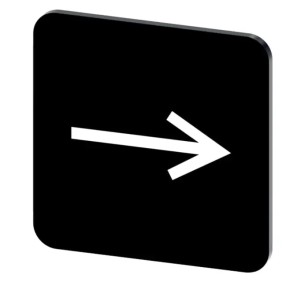 TARGH.ADES. NERA 22X22MM SIMB? - SIEMENS 3SU19000AF160QR0