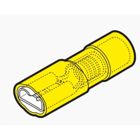 INNESTO FEMMINA GIALLO 6,35x0,8 TUTTO ISOL. - CEMBRE GF-F608P